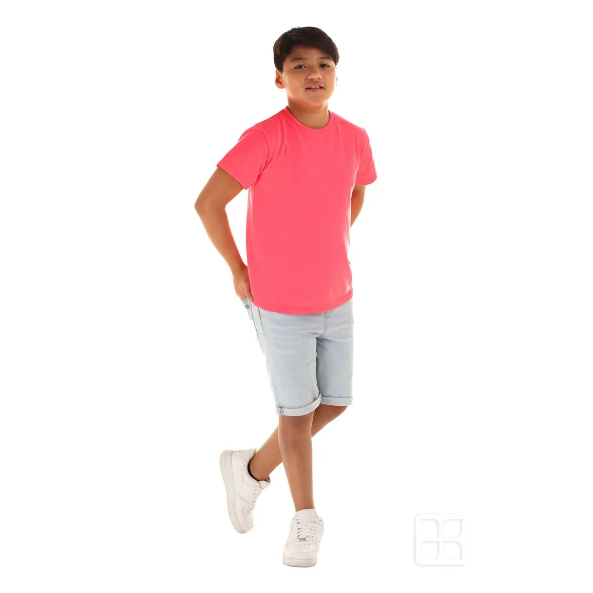 Playera cuello redondo manga corta para niños