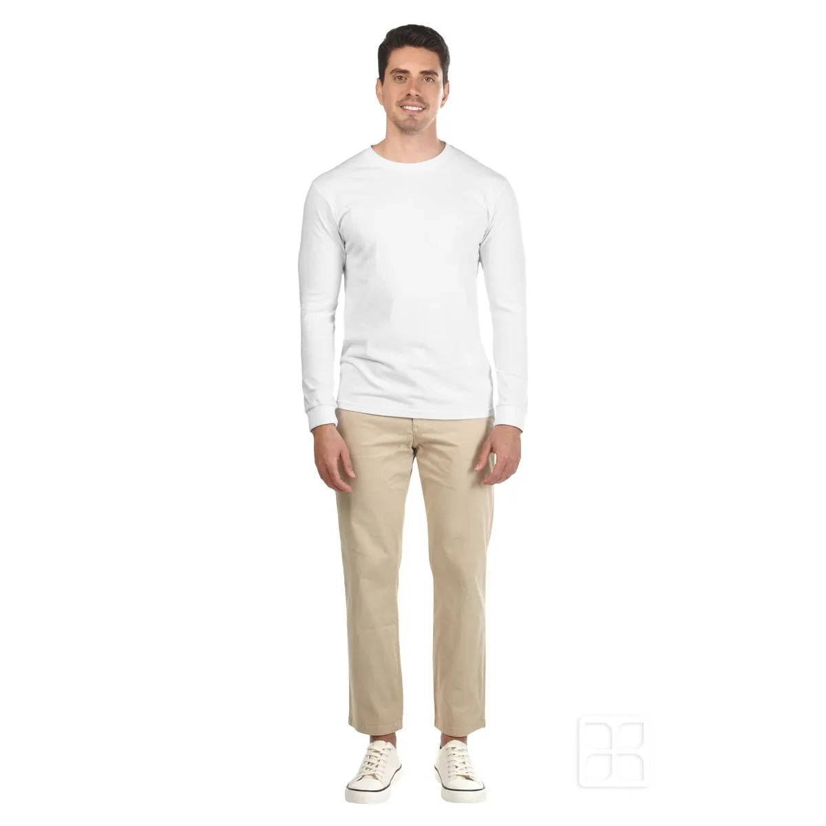 Playera Cuello Redondo Manga Larga para Caballero