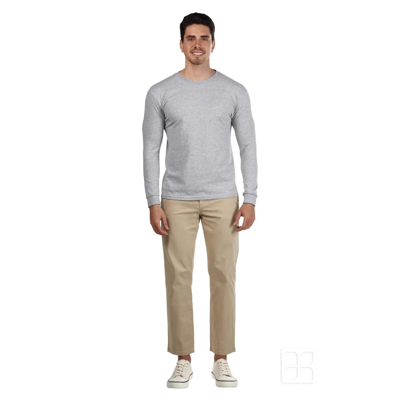 Playera Cuello Redondo Manga Larga para Caballero