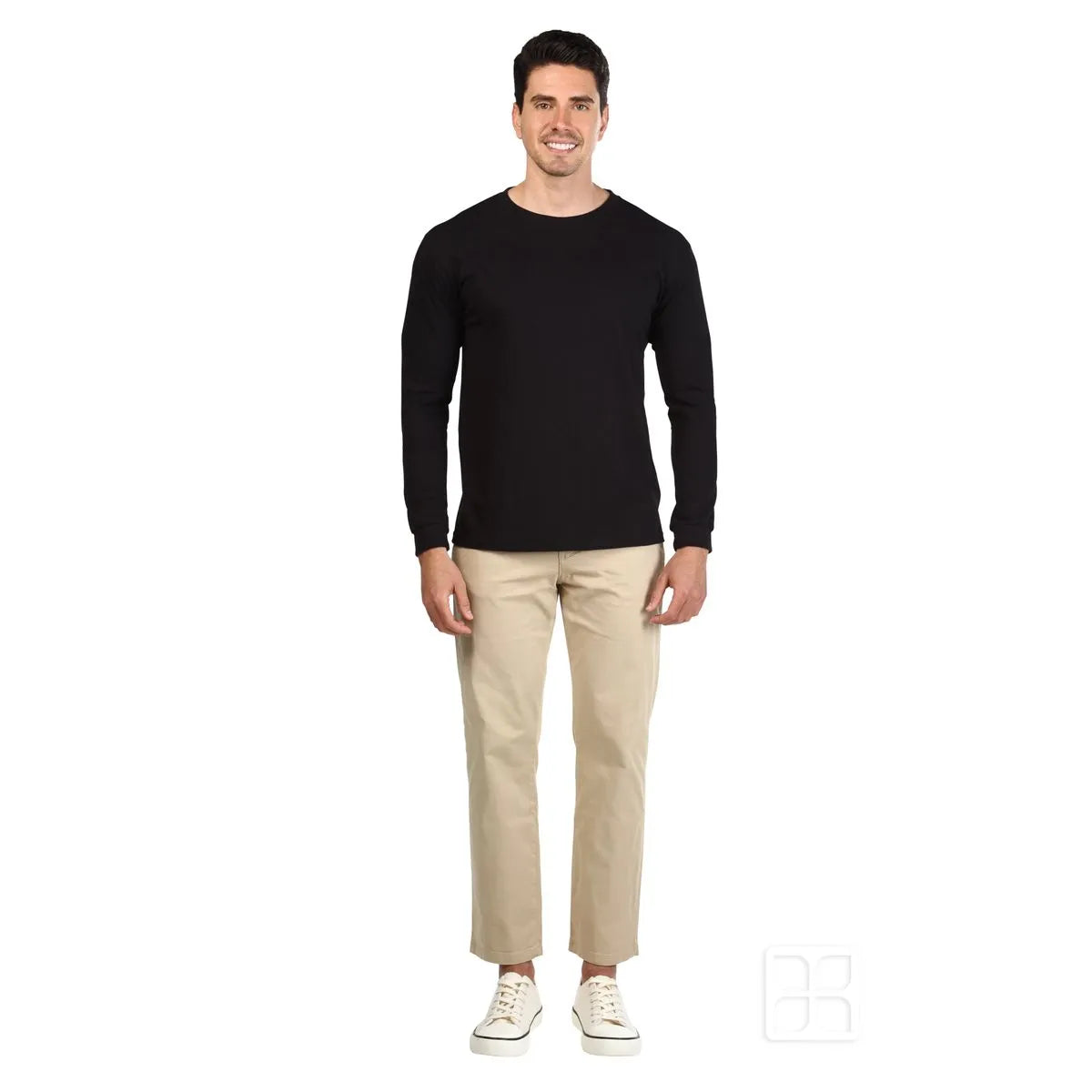 Playera Cuello Redondo Manga Larga para Caballero