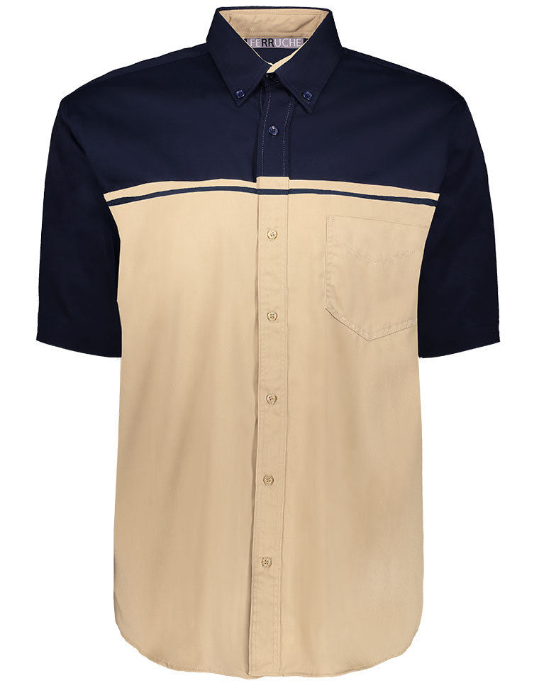 Camisa Combinada Manga Corta
