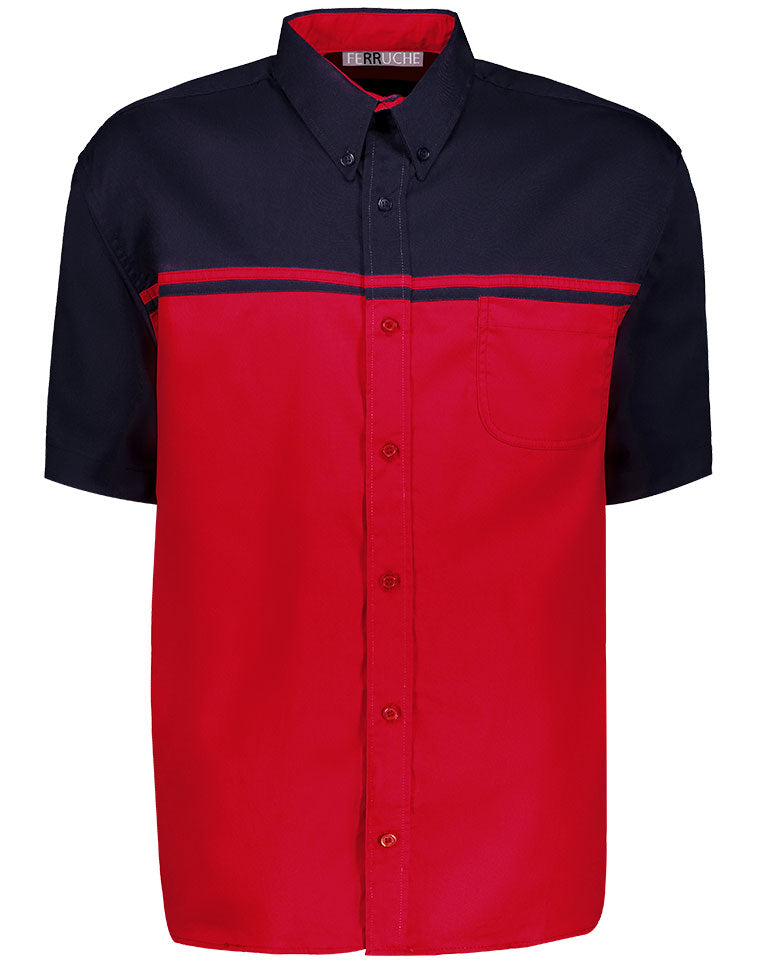Camisa Combinada Manga Corta