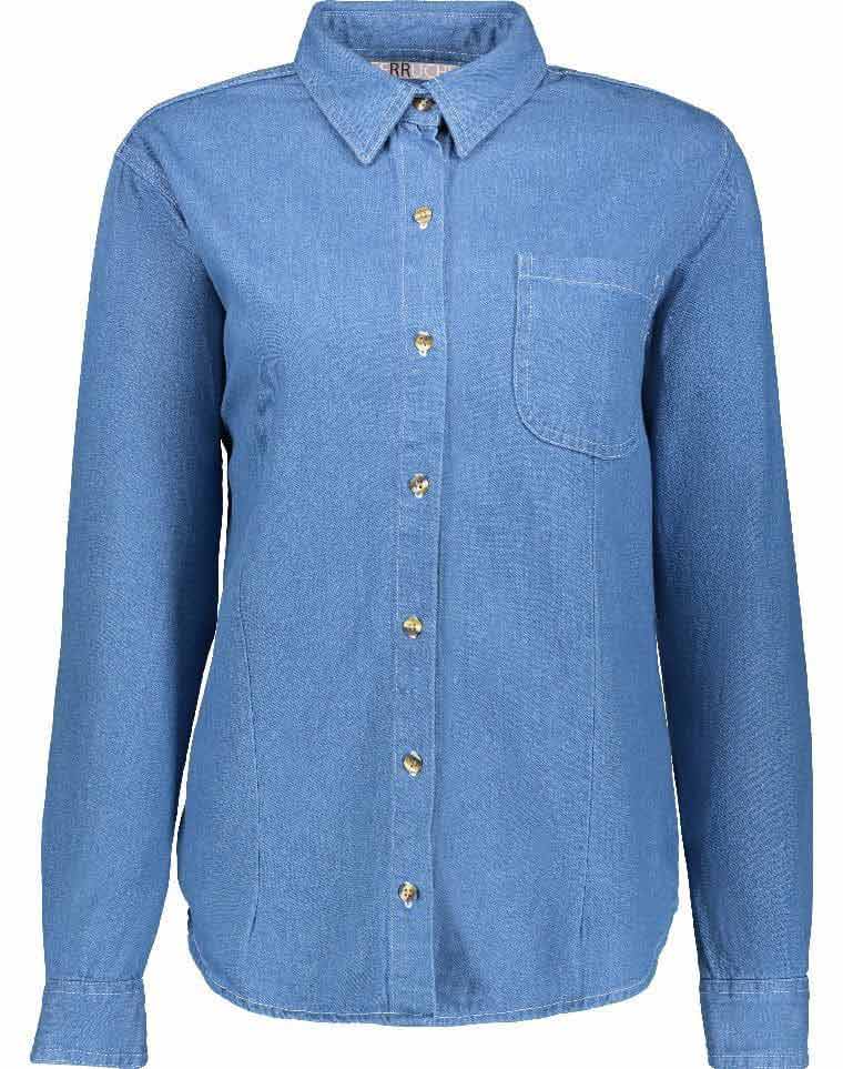 Blusa Mezclilla Manga Larga