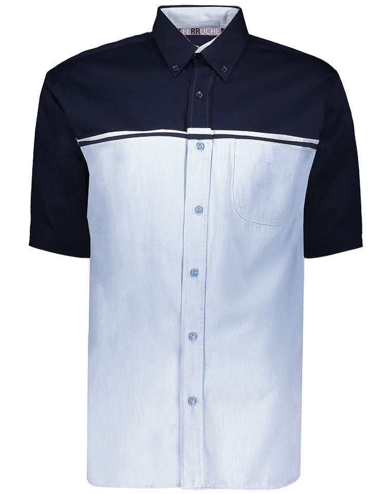 Camisa Combinada Manga Corta