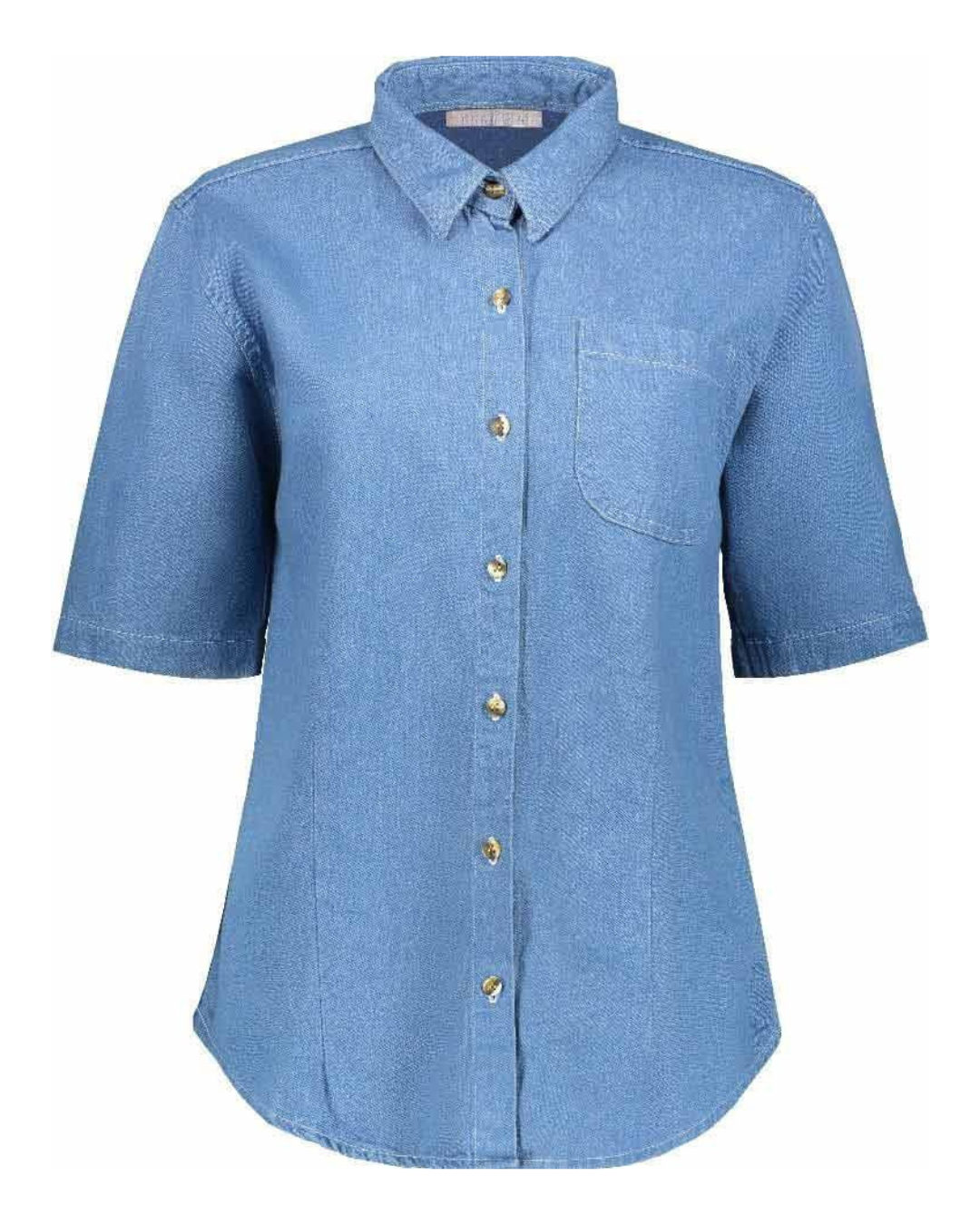 Blusa Mezclilla Manga Corta